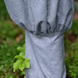Grey baggy pants made of thin gray wool - Viking age, Middle Ages, baggy pants