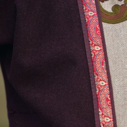 Hedeby-Kaftan mit Brokat-SEIDE, Klappenrock, Haithabu-Mantel
