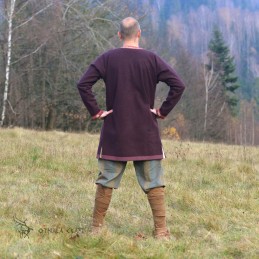 Hedeby-Kaftan mit Brokat-SEIDE, Klappenrock, Haithabu-Mantel