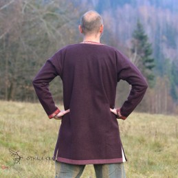 Hedeby-Kaftan mit Brokat-SEIDE, Klappenrock, Haithabu-Mantel