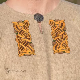 Woolen tunic with embroidery from ship burial Sutton Hoo, Vendel