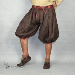 Haithabu-Hose – braun/dunkelrot