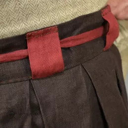 Haithabu trousers – brown/dark red