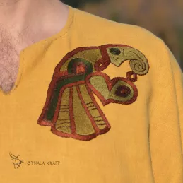 Linen tunic with embroidery, Viking, early medieval