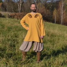 Linen tunic with embroidery, Viking, early medieval