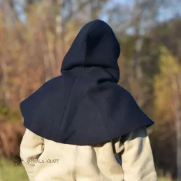 Woolen hood from Hedeby - dark blue