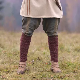 Leg wraps - burgundy herringbone