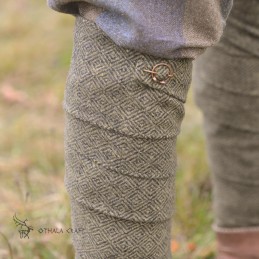Wadenwickel – grünes Rautenmuster