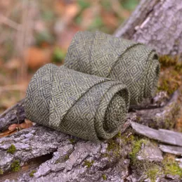 Leg wraps - green diamond pattern