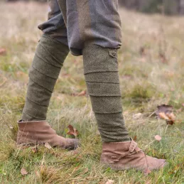 Leg wraps - green diamond pattern