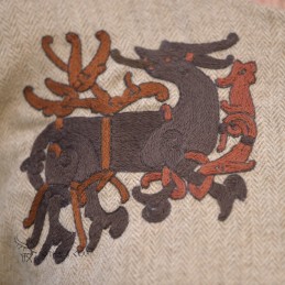 Woolen tunic with embroidery, Viking – Beige