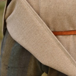 Wolltunika mit Stickerei, Wikinger – Beige