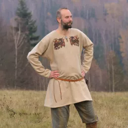 Woolen tunic with embroidery, Viking, early medieval