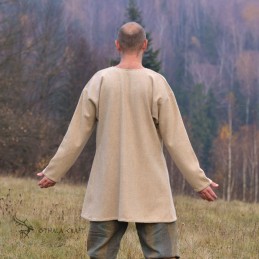 Wolltunika mit Stickerei, Wikinger – Beige