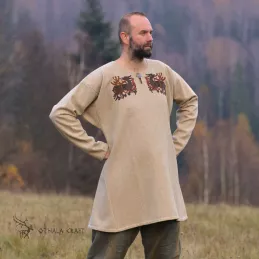 Woolen tunic with embroidery, Viking, early medieval