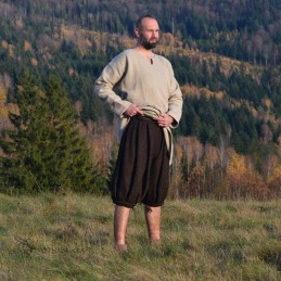 Haithabu-Hose, braunes Fischgrätmuster