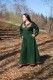 Set - green woolen dress decorated with embroidery, tablet braid and hood for a Viking lady