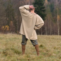 Viking woolen tunic with Mammen embroidery – Beige
