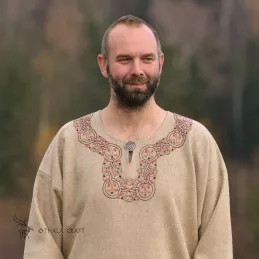 Woolen tunic with embroidery from Viking Grave at Mammen Denmark, Vikings, early medieval