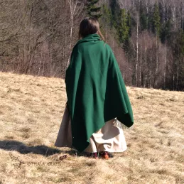 Green shawl in soft wool - Viking Age