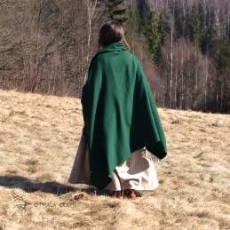Wikinger-Umschlagtuch, weiche grüne Wolle (520005)