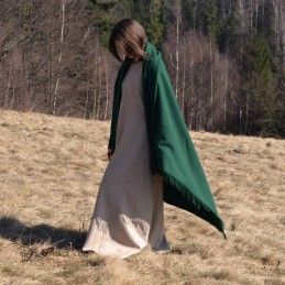 Wikinger-Umschlagtuch, weiche grüne Wolle (520005)
