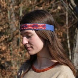 Viking age women SILK Headband – Blue