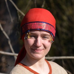 Viking age women SILK Headband – Dark Blue