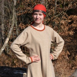Viking age women SILK Headband – Burgundy (400012)