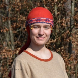 Wikingerzeitliches SEIDEN-Stirnband für Frauen – Blau