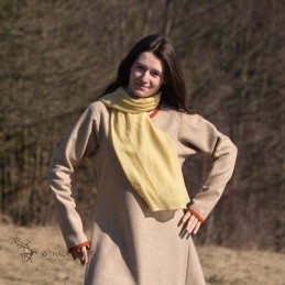 Stirnband-Schal – hellgelb