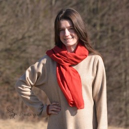 Stirnband-Schal – krapprot