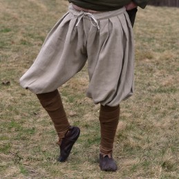 Rus Viking trousers made from natural linen color.