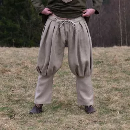 Viking trousers from natural linen