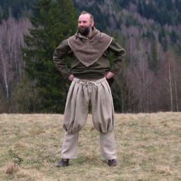 Wikingerhose aus naturfarbenem Leinen