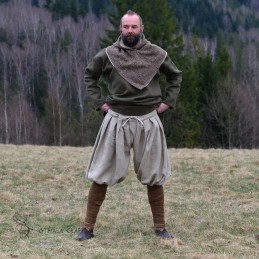 Wikingerhose aus naturfarbenem Leinen