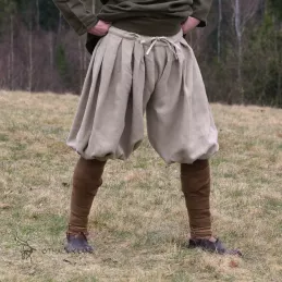 Viking trousers from natural linen