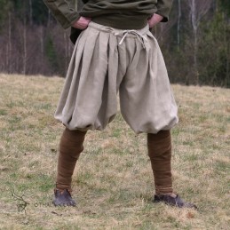 Wikingerhose aus naturfarbenem Leinen