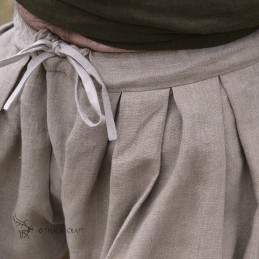Wikingerhose aus naturfarbenem Leinen