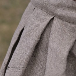 Wikingerhose aus naturfarbenem Leinen