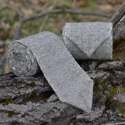 Leg wraps - dark gray diamond weave