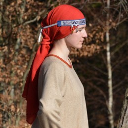 Wikinger-Seidenstirnband für Frauen – Bordeaux (400018)