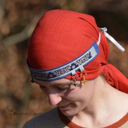 Wikinger-Seidenstirnband für Frauen – Bordeaux (400018)