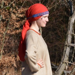 Wikinger-Seidenstirnband für Frauen – Bordeaux (400017)