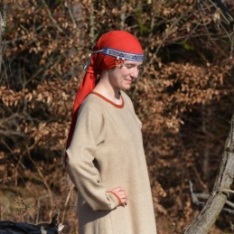 Wikinger-Seidenstirnband für Frauen – Bordeaux (400018)