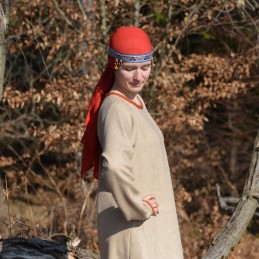 Wikinger-Seidenstirnband für Frauen – Bordeaux (400018)