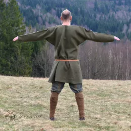 Viking linen tunic, early medieval - olive green