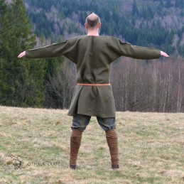 Viking linen tunic, olive green