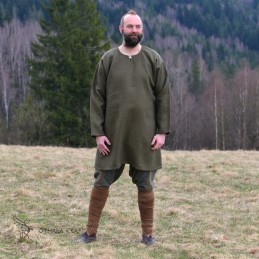 Viking linen tunic, olive green