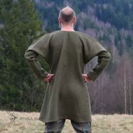 Viking linen tunic, early medieval - olive green